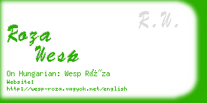 roza wesp business card